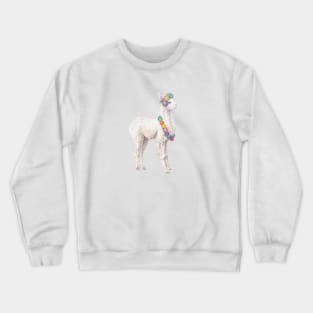 Baby Decorated Watercolor Llama Crewneck Sweatshirt